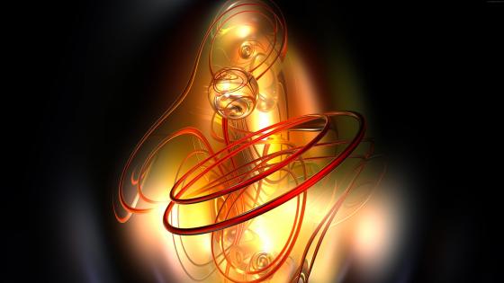 3D Gold pearl wallpaper