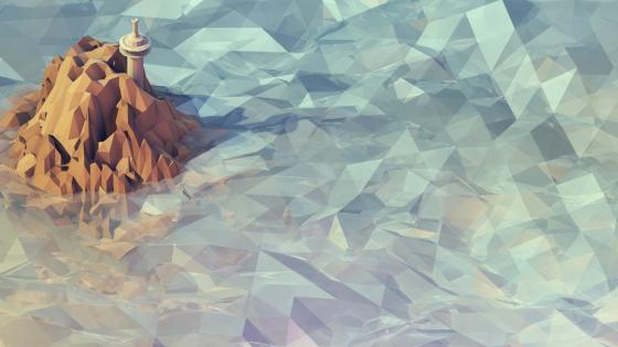 Polygon lighthouse wallpaper