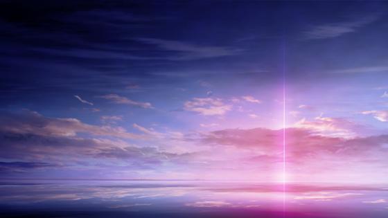 Pink anime sky wallpaper