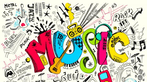 Music drawing wallpaper