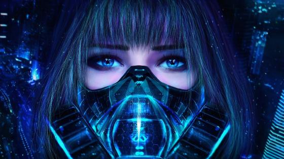 Space traveler girl wallpaper