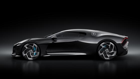 Black Bugatti La Voiture Noire sideview wallpaper