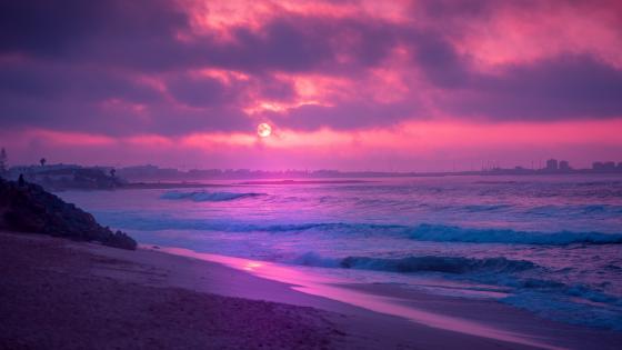 Purple sunset wallpaper