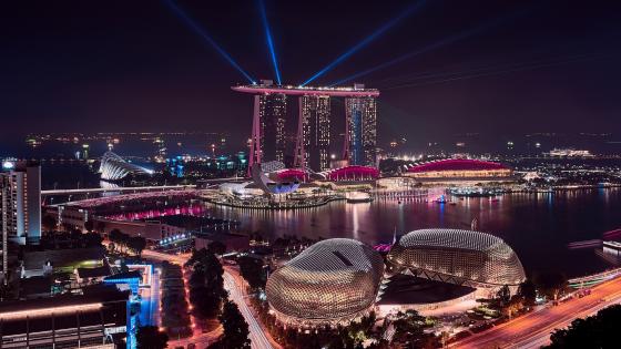 Singapore at Night wallpaper