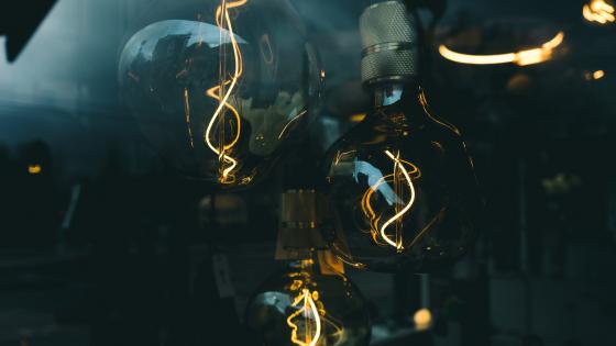 Illuminated Elegance of Vintage Lightbulbs wallpaper