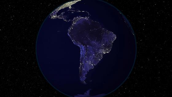 Light and Dark Image Pair: South America (Night) wallpaper