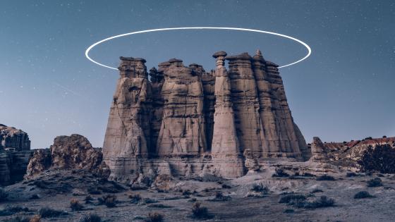 Halo butte wallpaper