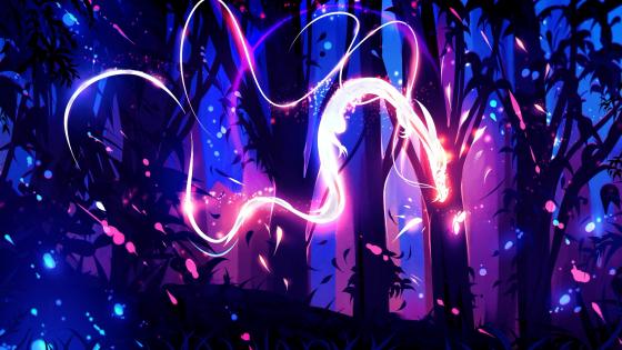 Neon creature wallpaper