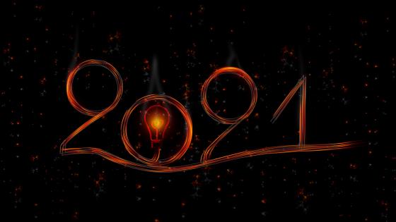 2021 New Year light art wallpaper