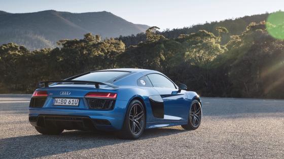 Sleek Audi R8 in Stunning Landscape View - backiee