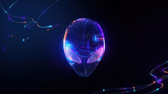 Neon Alien wallpaper