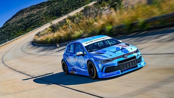 Volkswagen Race Car on the Track wallpaper