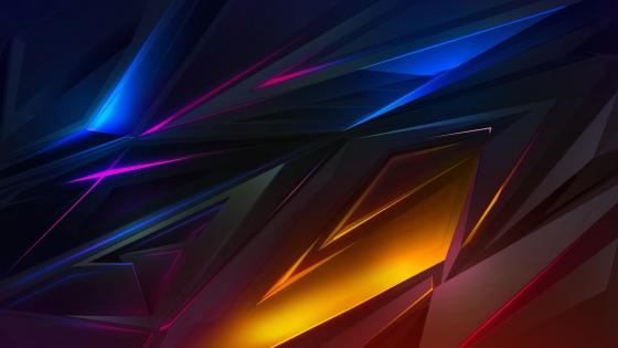 Vibrant Polygonal Dreamscape wallpaper