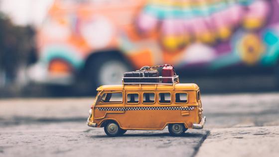 Vintage Yellow Toy Volkswagen Van wallpaper