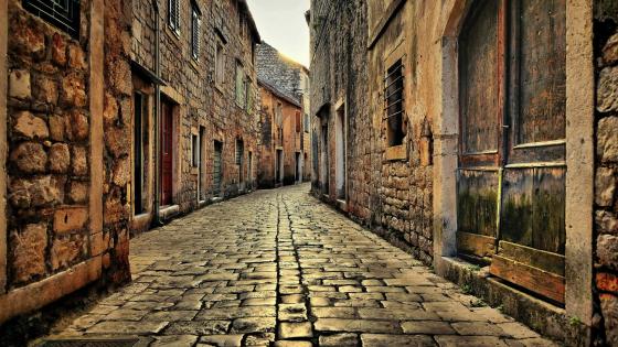 Vintage city in Croatia wallpaper