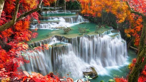 Huai Mae Khamin Waterfall wallpaper