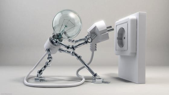 Electrical Character Seeking Power Source wallpaper
