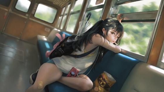 Solitary Journey in a Quiet Carriage wallpaper