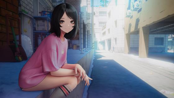 Enchanting Urban Anime Escape wallpaper