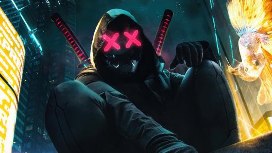 Cyberpunk ninja wallpaper