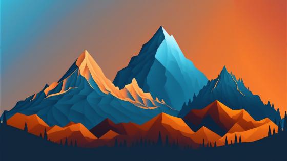 Surreal Peaks at Twilight wallpaper
