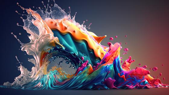 Vibrant Liquid Symphony wallpaper