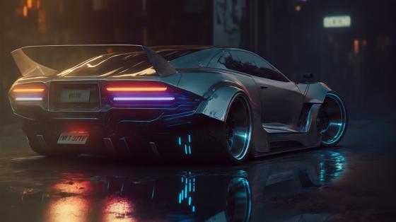 Futuristic Cyberpunk Speedster wallpaper