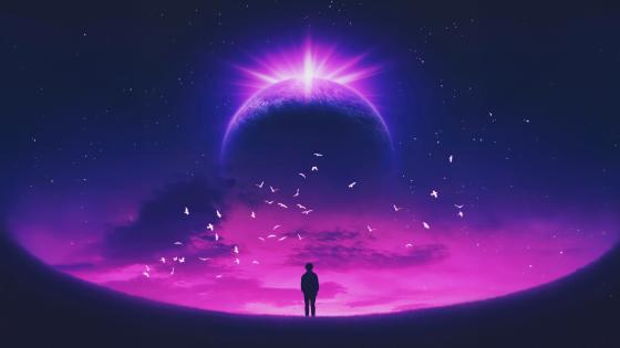 Mystical Horizon at Twilight wallpaper