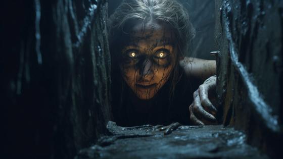 Eerie Encounter in the Shadows wallpaper