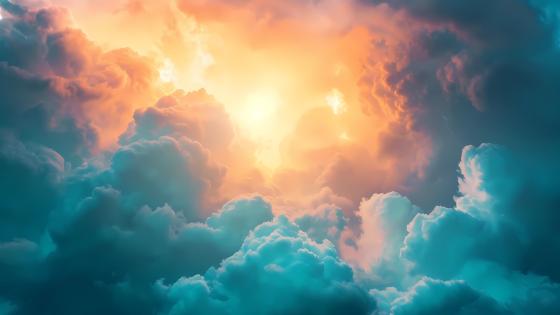 Heavenly Radiance in Abstract Clouds wallpaper