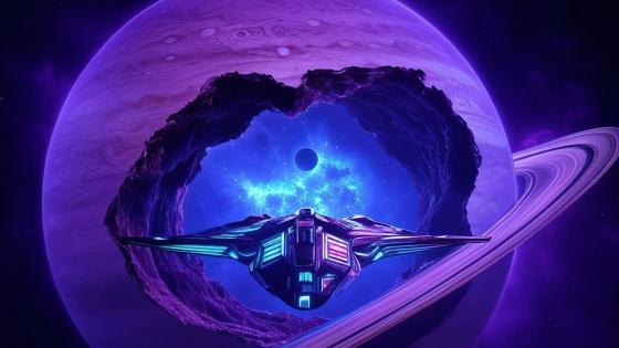 Jupiter Cyber Python Background Purple Jupiter - backiee