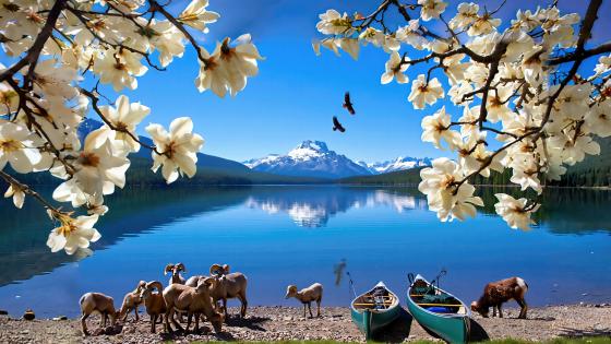 Spring On The Lake wallpaper