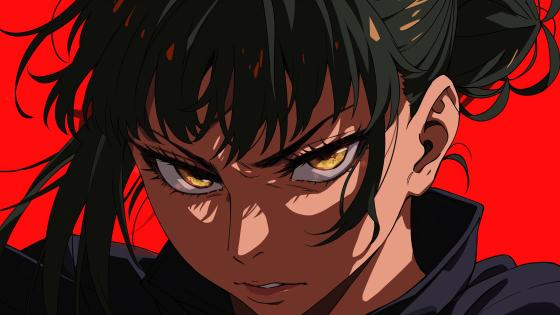 Fiery Gaze Anime Artistry wallpaper