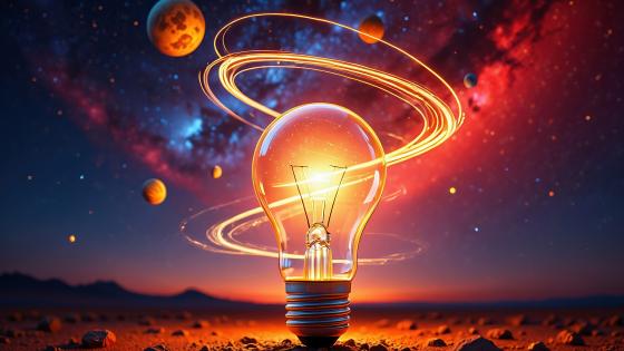 Illuminated Cosmos in Surreal Design wallpaper