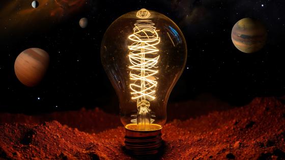 Lightbulb Universe: Radiant Dreams in 4K wallpaper
