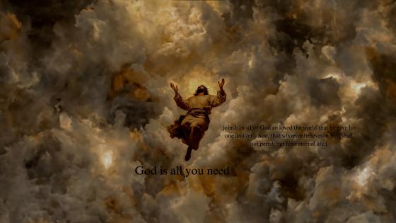 God is all you need wallpaper