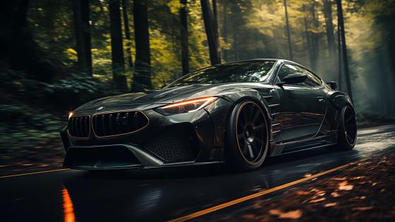 BMW in Mystical Forest Drive wallpaper