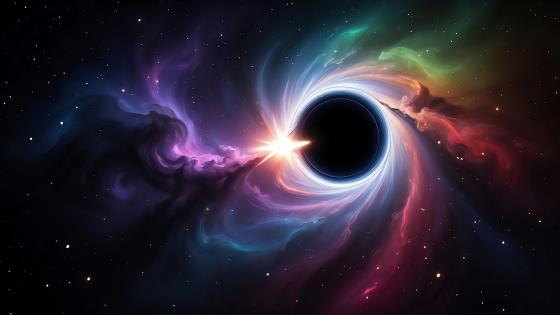 Ethereal Cosmic Vortex in Vibrant Colors wallpaper