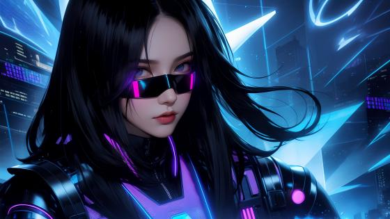Futuristic Visionary: The Sci-Fi Anime Heroine wallpaper