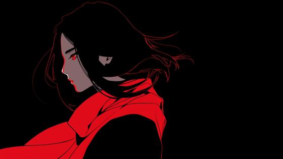 Red and Black Anime Enigma wallpaper