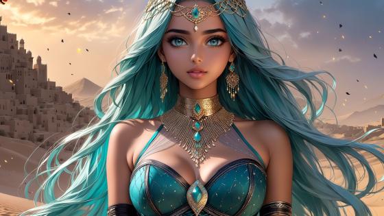 Princess of the Mystic Sands and Stars wallpaper