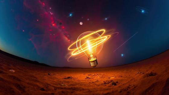 Flying Light in Celestial Dreamscape wallpaper