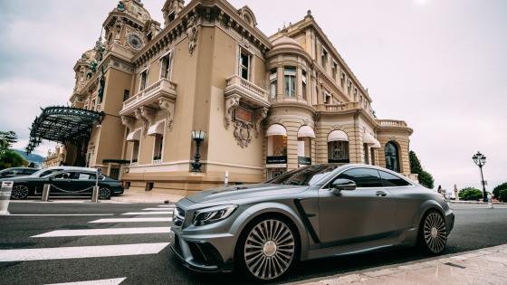 Elegance on Wheels Mercedes by Historical Architecture wallpaper