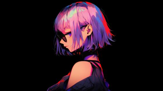 Vibrant Neon Anime Vibes in 4K wallpaper