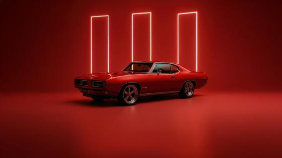 Classic Red Pontiac GTO in Dynamic Display wallpaper