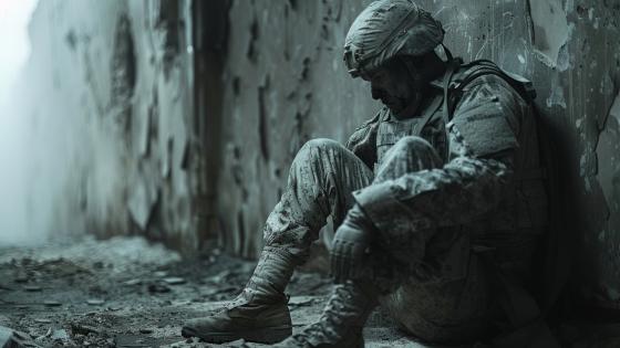 Silent Reflection in Battle's Aftermath wallpaper