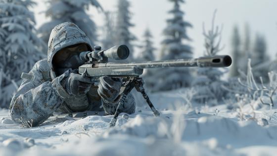 Winter Precision Sniper in Action wallpaper