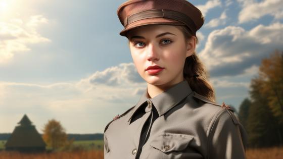 Military Elegance in a Serene Setting wallpaper