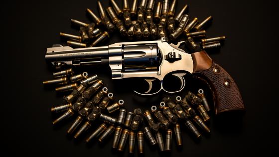 Gun and Bullet Art Aesthetic wallpaper