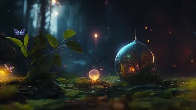 Magical misty butterflies live wallpaper